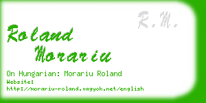 roland morariu business card